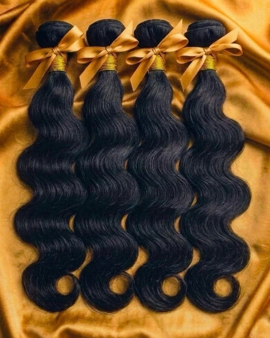 4 Body Wave Virgin Hair Bundle Deal *** With 2X6 HD Closure